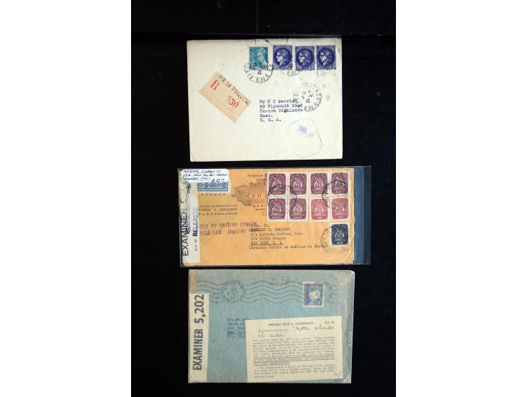 1915/60 (ca.), interessanter Posten mit englischer Feld- und Zensurpost ab dem I. WK mit vielen verschiedenen Zensuren, dabei
