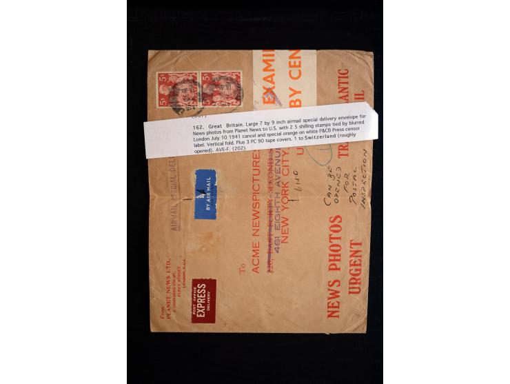 1915/60 (ca.), interessanter Posten mit englischer Feld- und Zensurpost ab dem I. WK mit vielen verschiedenen Zensuren, dabei