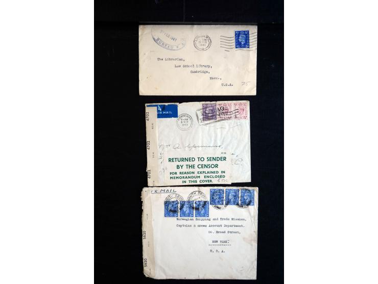 1915/60 (ca.), interessanter Posten mit englischer Feld- und Zensurpost ab dem I. WK mit vielen verschiedenen Zensuren, dabei