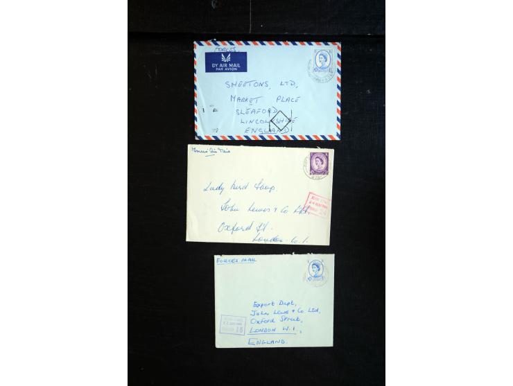 1915/60 (ca.), interessanter Posten mit englischer Feld- und Zensurpost ab dem I. WK mit vielen verschiedenen Zensuren, dabei