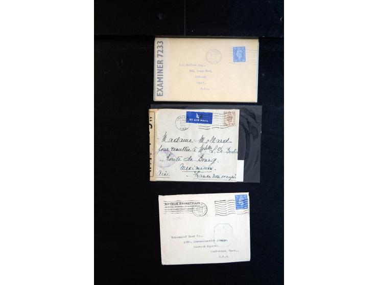 1915/60 (ca.), interessanter Posten mit englischer Feld- und Zensurpost ab dem I. WK mit vielen verschiedenen Zensuren, dabei