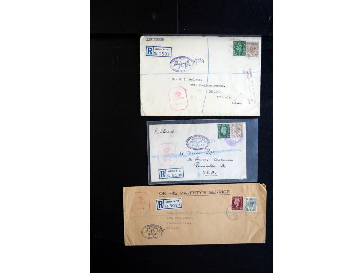 1915/60 (ca.), interessanter Posten mit englischer Feld- und Zensurpost ab dem I. WK mit vielen verschiedenen Zensuren, dabei