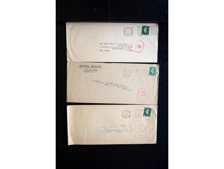 1915/60 (ca.), interessanter Posten mit englischer Feld- und Zensurpost ab dem I. WK mit vielen verschiedenen Zensuren, dabei