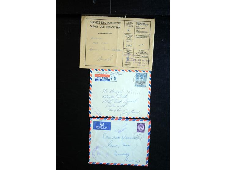 1915/60 (ca.), interessanter Posten mit englischer Feld- und Zensurpost ab dem I. WK mit vielen verschiedenen Zensuren, dabei
