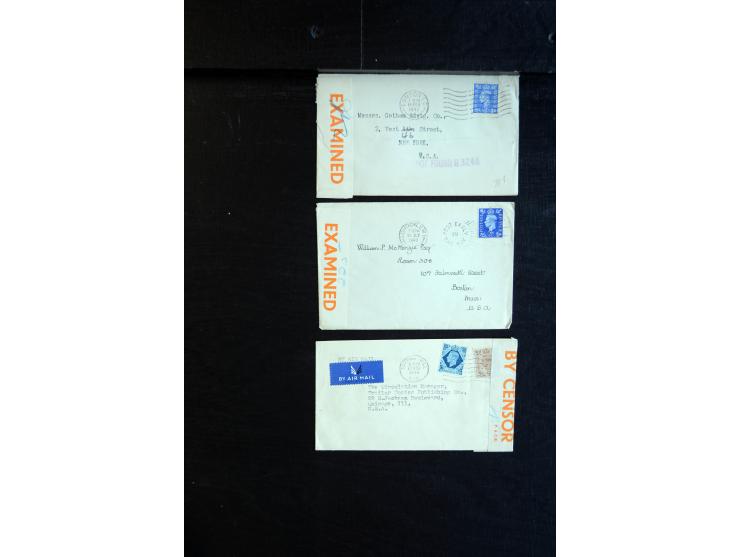 1915/60 (ca.), interessanter Posten mit englischer Feld- und Zensurpost ab dem I. WK mit vielen verschiedenen Zensuren, dabei