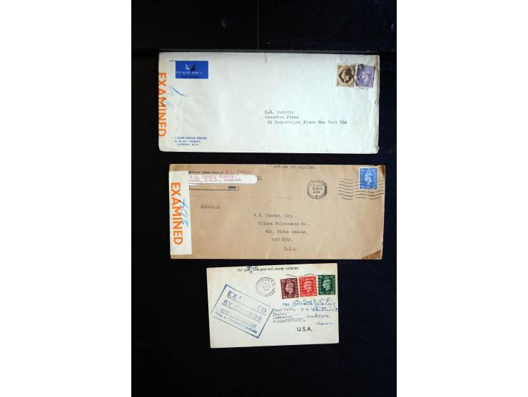 1915/60 (ca.), interessanter Posten mit englischer Feld- und Zensurpost ab dem I. WK mit vielen verschiedenen Zensuren, dabei