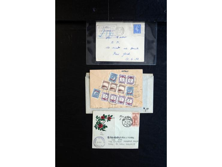 1915/60 (ca.), interessanter Posten mit englischer Feld- und Zensurpost ab dem I. WK mit vielen verschiedenen Zensuren, dabei