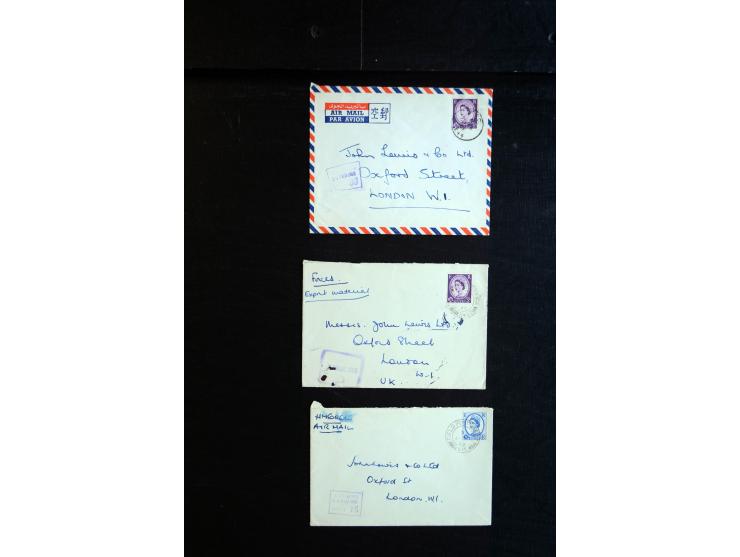 1915/60 (ca.), interessanter Posten mit englischer Feld- und Zensurpost ab dem I. WK mit vielen verschiedenen Zensuren, dabei