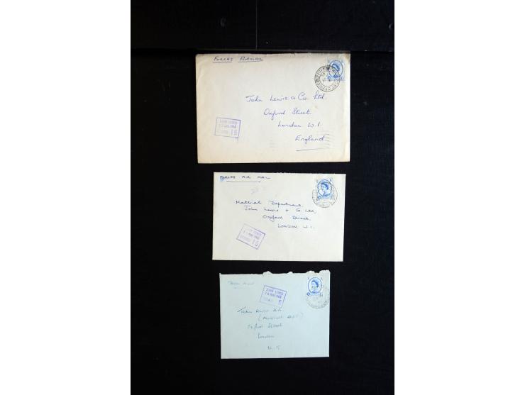 1915/60 (ca.), interessanter Posten mit englischer Feld- und Zensurpost ab dem I. WK mit vielen verschiedenen Zensuren, dabei