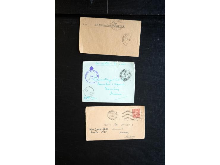 1915/60 (ca.), interessanter Posten mit englischer Feld- und Zensurpost ab dem I. WK mit vielen verschiedenen Zensuren, dabei