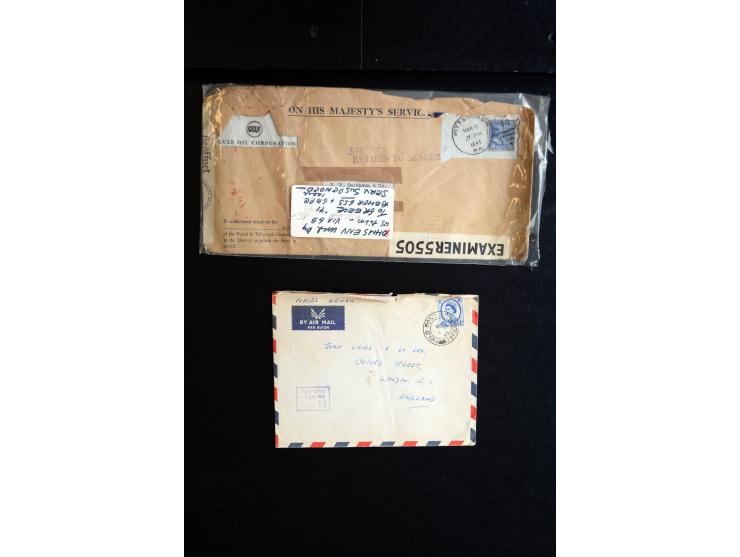 1915/60 (ca.), interessanter Posten mit englischer Feld- und Zensurpost ab dem I. WK mit vielen verschiedenen Zensuren, dabei