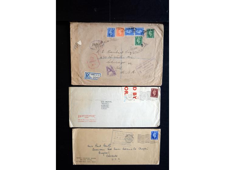 1915/60 (ca.), interessanter Posten mit englischer Feld- und Zensurpost ab dem I. WK mit vielen verschiedenen Zensuren, dabei