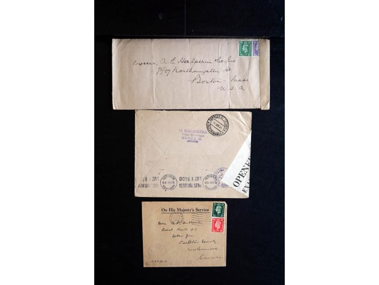 1915/60 (ca.), interessanter Posten mit englischer Feld- und Zensurpost ab dem I. WK mit vielen verschiedenen Zensuren, dabei