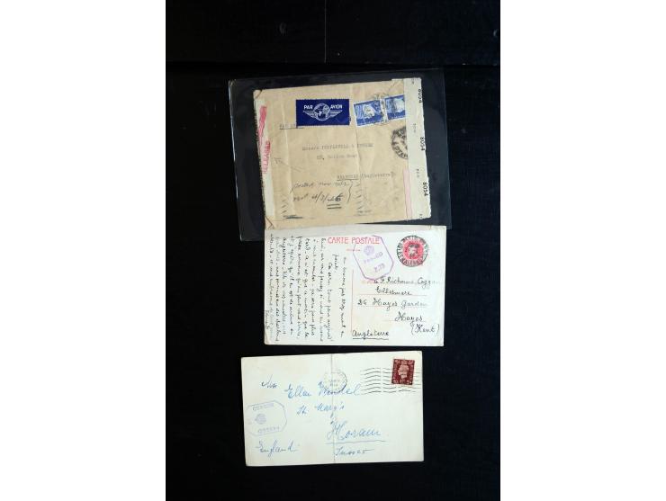1915/60 (ca.), interessanter Posten mit englischer Feld- und Zensurpost ab dem I. WK mit vielen verschiedenen Zensuren, dabei