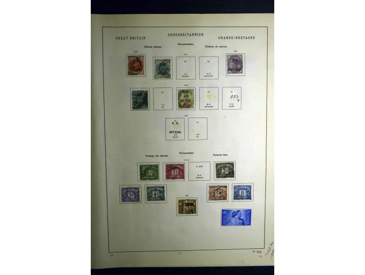 1850/1930, schöne meist gestempelte Sammlung, dabei Großbritannien mit besseren, Dienstmarken mit u.a. Mi.-Nr. 15, 24, 25, 60