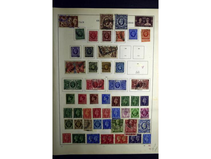 1850/1930, schöne meist gestempelte Sammlung, dabei Großbritannien mit besseren, Dienstmarken mit u.a. Mi.-Nr. 15, 24, 25, 60