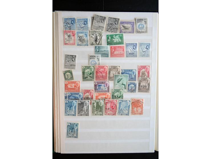 1850/1960 (ca.), postfrischer, ungebrauchter und gestempelter Bestand mit einer Vielzahl guter Ausgaben, dabei Pfund-Werte et