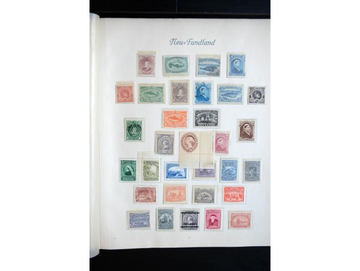 1850/1909(ca.), sehr schäne ungebrauchte und gestempelte Sammlung, dabei Cayman Islands, Leeward Inseln Mi.-Nr. 1-16 und 20-2