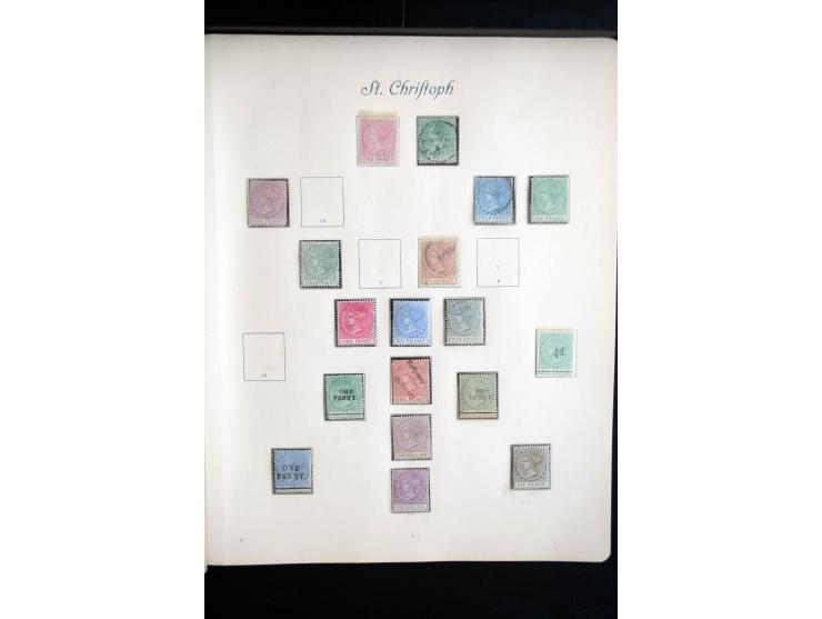 1850/1909(ca.), sehr schäne ungebrauchte und gestempelte Sammlung, dabei Cayman Islands, Leeward Inseln Mi.-Nr. 1-16 und 20-2