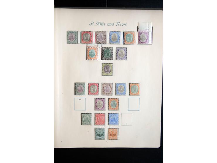 1850/1909(ca.), sehr schäne ungebrauchte und gestempelte Sammlung, dabei Cayman Islands, Leeward Inseln Mi.-Nr. 1-16 und 20-2