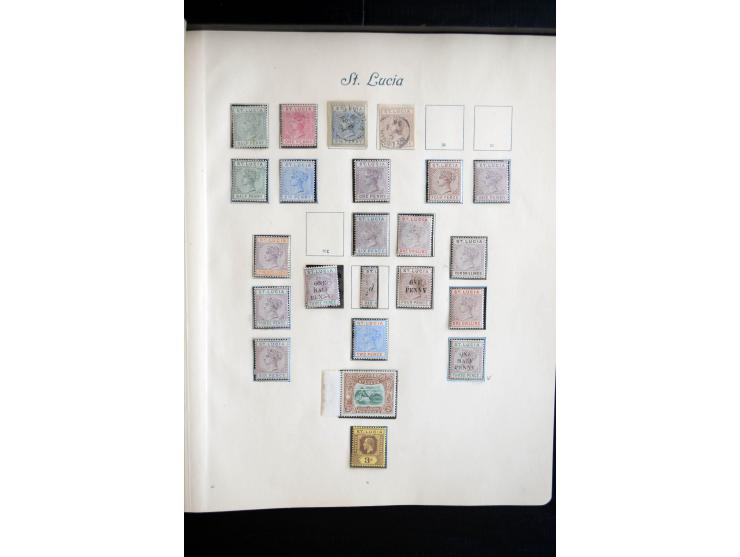 1850/1909(ca.), sehr schäne ungebrauchte und gestempelte Sammlung, dabei Cayman Islands, Leeward Inseln Mi.-Nr. 1-16 und 20-2