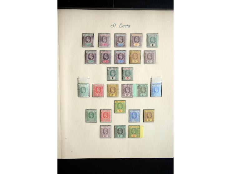 1850/1909(ca.), sehr schäne ungebrauchte und gestempelte Sammlung, dabei Cayman Islands, Leeward Inseln Mi.-Nr. 1-16 und 20-2