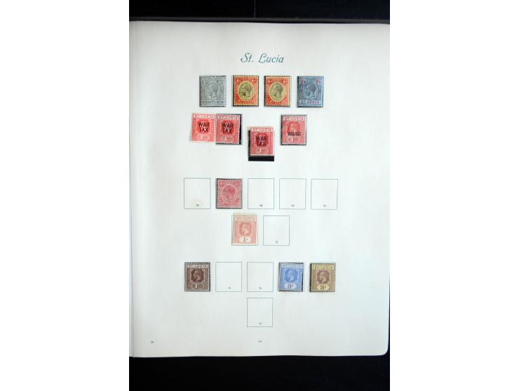 1850/1909(ca.), sehr schäne ungebrauchte und gestempelte Sammlung, dabei Cayman Islands, Leeward Inseln Mi.-Nr. 1-16 und 20-2