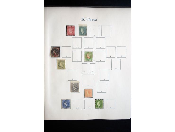 1850/1909(ca.), sehr schäne ungebrauchte und gestempelte Sammlung, dabei Cayman Islands, Leeward Inseln Mi.-Nr. 1-16 und 20-2