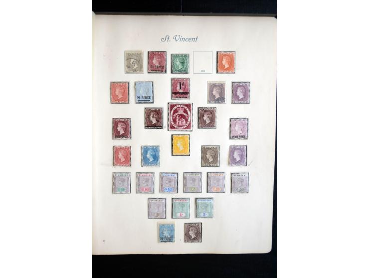 1850/1909(ca.), sehr schäne ungebrauchte und gestempelte Sammlung, dabei Cayman Islands, Leeward Inseln Mi.-Nr. 1-16 und 20-2