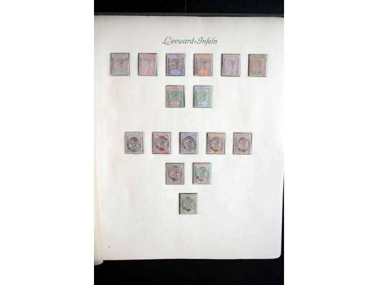 1850/1909(ca.), sehr schäne ungebrauchte und gestempelte Sammlung, dabei Cayman Islands, Leeward Inseln Mi.-Nr. 1-16 und 20-2