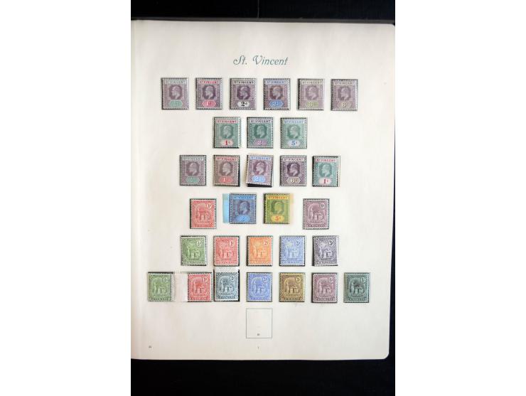 1850/1909(ca.), sehr schäne ungebrauchte und gestempelte Sammlung, dabei Cayman Islands, Leeward Inseln Mi.-Nr. 1-16 und 20-2
