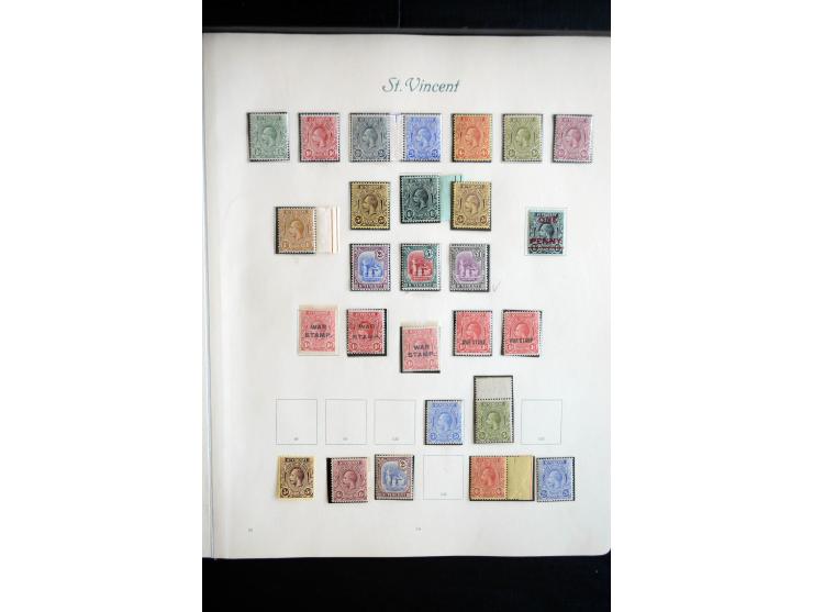 1850/1909(ca.), sehr schäne ungebrauchte und gestempelte Sammlung, dabei Cayman Islands, Leeward Inseln Mi.-Nr. 1-16 und 20-2