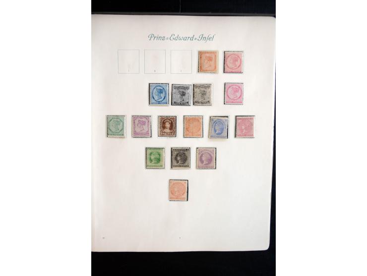1850/1909(ca.), sehr schäne ungebrauchte und gestempelte Sammlung, dabei Cayman Islands, Leeward Inseln Mi.-Nr. 1-16 und 20-2