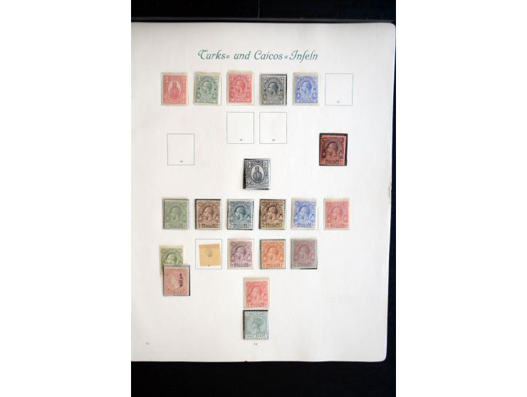 1850/1909(ca.), sehr schäne ungebrauchte und gestempelte Sammlung, dabei Cayman Islands, Leeward Inseln Mi.-Nr. 1-16 und 20-2