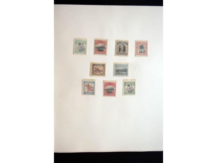 1850/1909(ca.), sehr schäne ungebrauchte und gestempelte Sammlung, dabei Cayman Islands, Leeward Inseln Mi.-Nr. 1-16 und 20-2