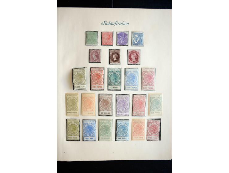 1850/1909(ca.), sehr schäne ungebrauchte und gestempelte Sammlung, dabei Cayman Islands, Leeward Inseln Mi.-Nr. 1-16 und 20-2