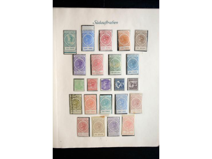 1850/1909(ca.), sehr schäne ungebrauchte und gestempelte Sammlung, dabei Cayman Islands, Leeward Inseln Mi.-Nr. 1-16 und 20-2