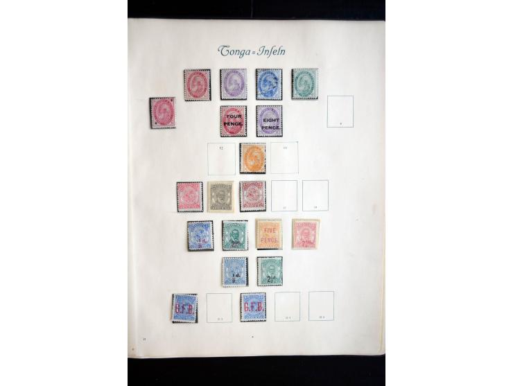 1850/1909(ca.), sehr schäne ungebrauchte und gestempelte Sammlung, dabei Cayman Islands, Leeward Inseln Mi.-Nr. 1-16 und 20-2