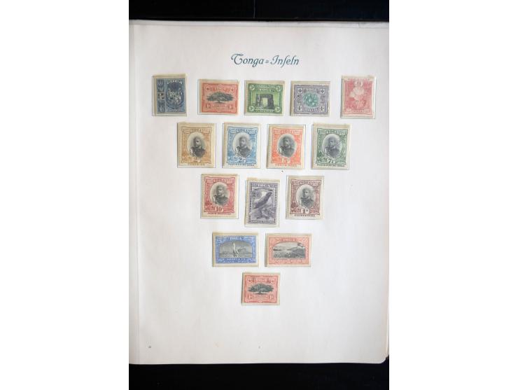 1850/1909(ca.), sehr schäne ungebrauchte und gestempelte Sammlung, dabei Cayman Islands, Leeward Inseln Mi.-Nr. 1-16 und 20-2