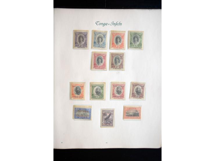 1850/1909(ca.), sehr schäne ungebrauchte und gestempelte Sammlung, dabei Cayman Islands, Leeward Inseln Mi.-Nr. 1-16 und 20-2
