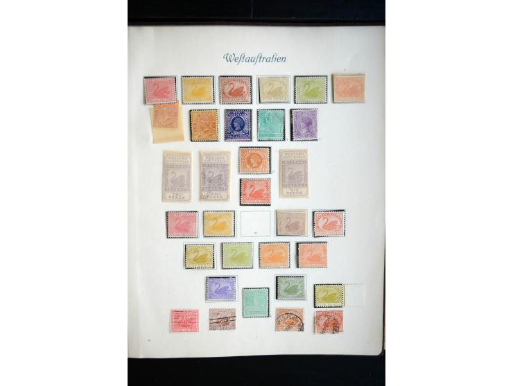 1850/1909(ca.), sehr schäne ungebrauchte und gestempelte Sammlung, dabei Cayman Islands, Leeward Inseln Mi.-Nr. 1-16 und 20-2