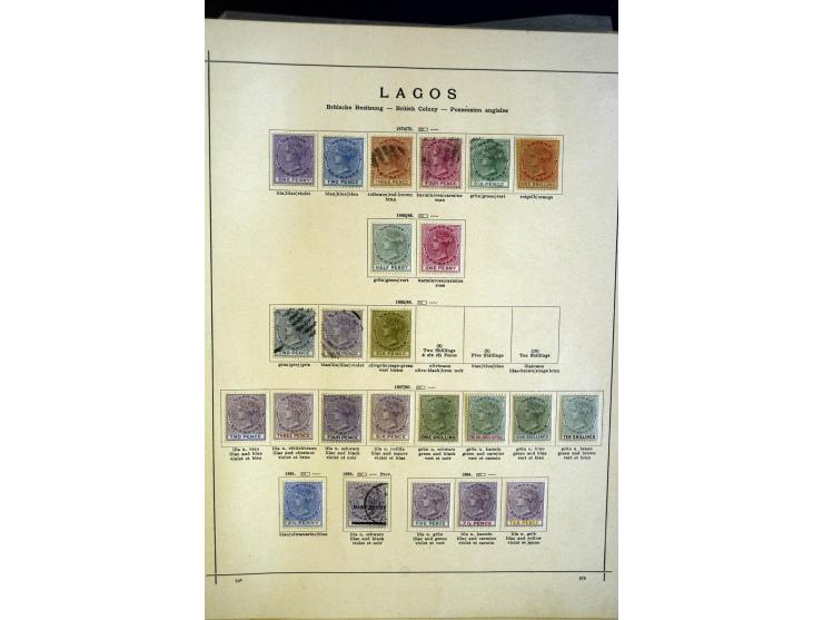 1860/1915 (ca.), ungebrauchte und gestempelte alte Sammlung mit vielen besseren Werten und kpl. Ausgaben, dabei u.a. Brit. Sü