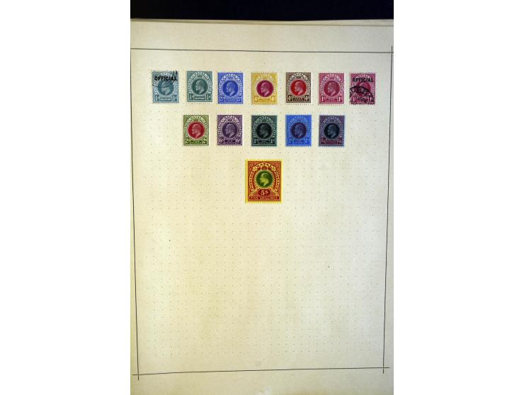 1860/1915 (ca.), ungebrauchte und gestempelte alte Sammlung mit vielen besseren Werten und kpl. Ausgaben, dabei u.a. Brit. Sü