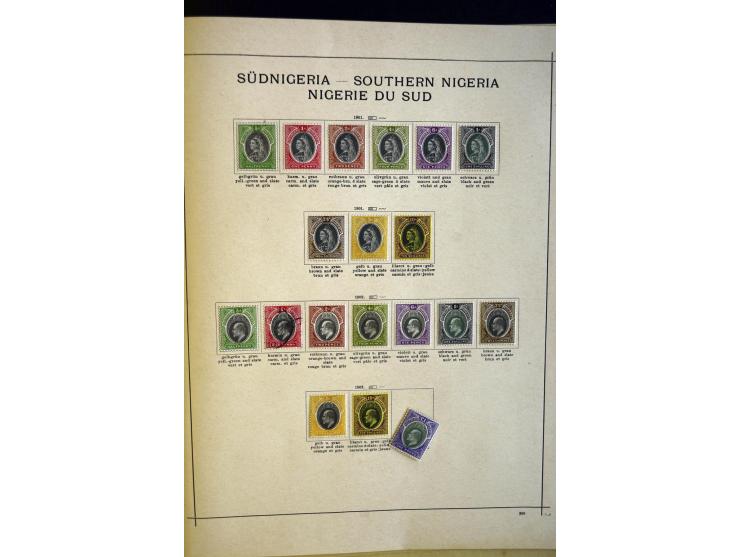 1860/1915 (ca.), ungebrauchte und gestempelte alte Sammlung mit vielen besseren Werten und kpl. Ausgaben, dabei u.a. Brit. Sü