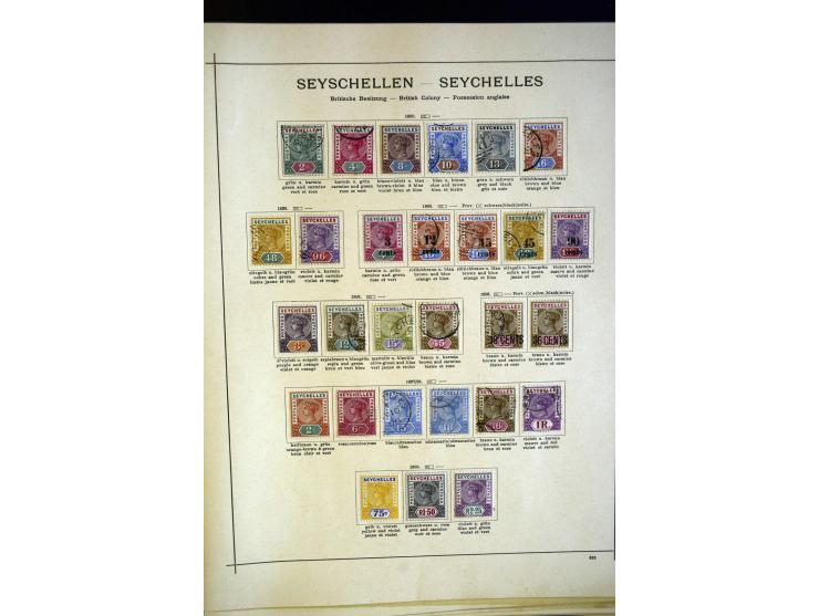 1860/1915 (ca.), ungebrauchte und gestempelte alte Sammlung mit vielen besseren Werten und kpl. Ausgaben, dabei u.a. Brit. Sü