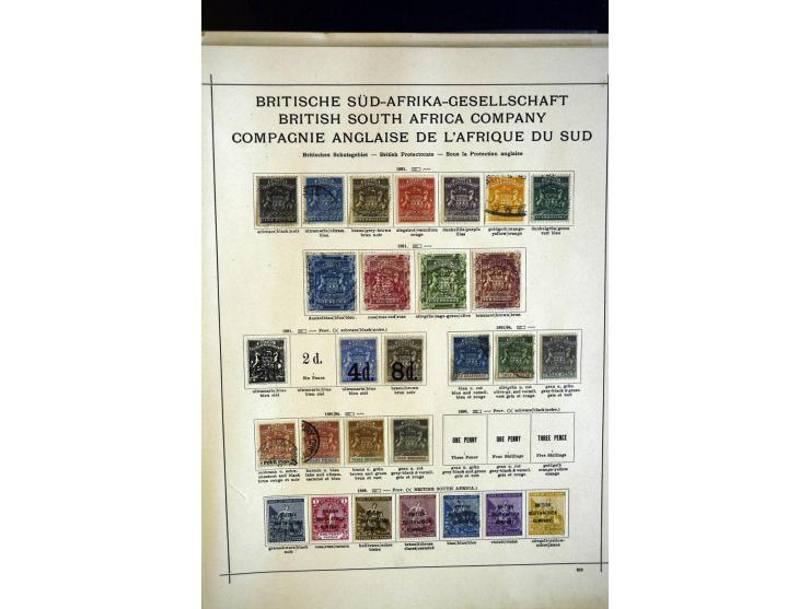 1860/1915 (ca.), ungebrauchte und gestempelte alte Sammlung mit vielen besseren Werten und kpl. Ausgaben, dabei u.a. Brit. Sü