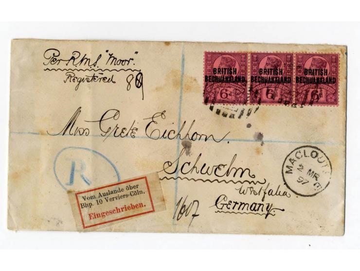 1850/1905 (ca.), fast 150 Briefe, Karten und Ganzsachen (wenige Vorderseiten), praktisch nur besseres Material mit vielen Ein