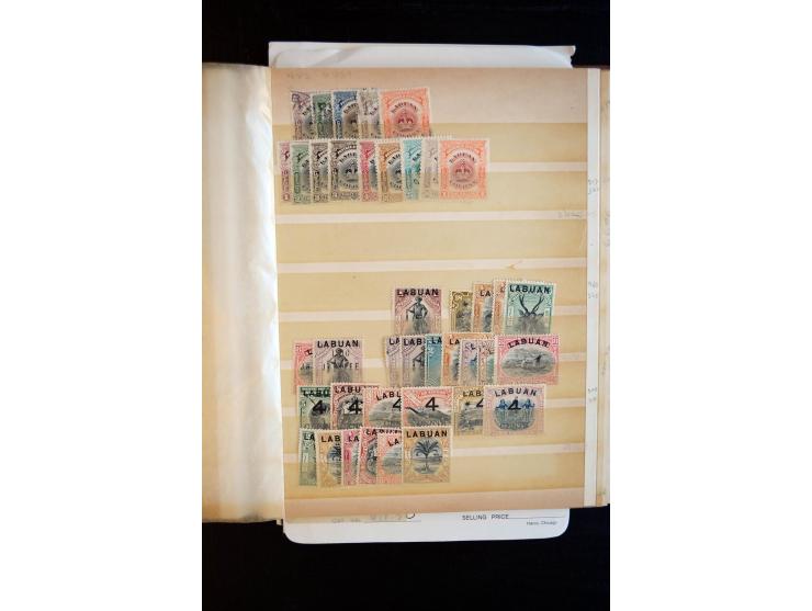 1854/1976, hochinteressanter Bestand von Lagerbüchern, Teilsammlung, viel Material in Tütchen und auf Loskarten, dabei gute T