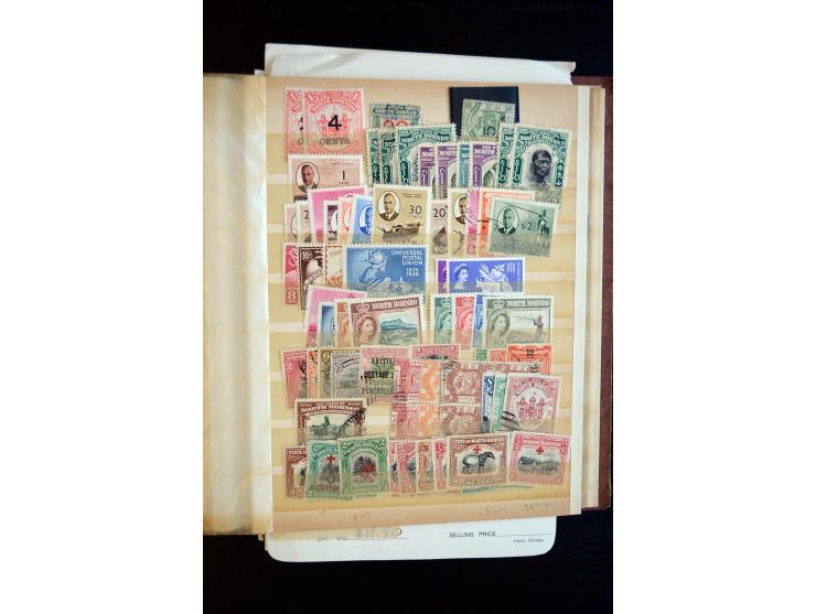 1854/1976, hochinteressanter Bestand von Lagerbüchern, Teilsammlung, viel Material in Tütchen und auf Loskarten, dabei gute T