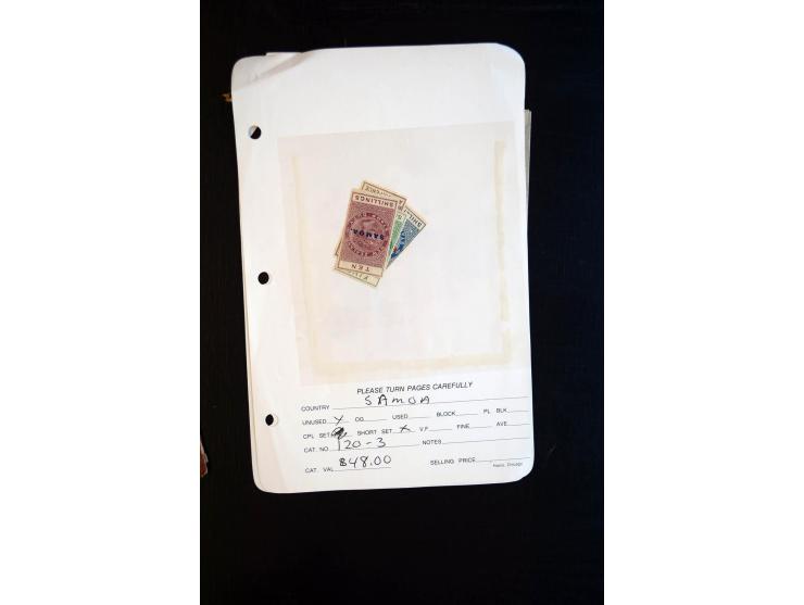 1854/1976, hochinteressanter Bestand von Lagerbüchern, Teilsammlung, viel Material in Tütchen und auf Loskarten, dabei gute T